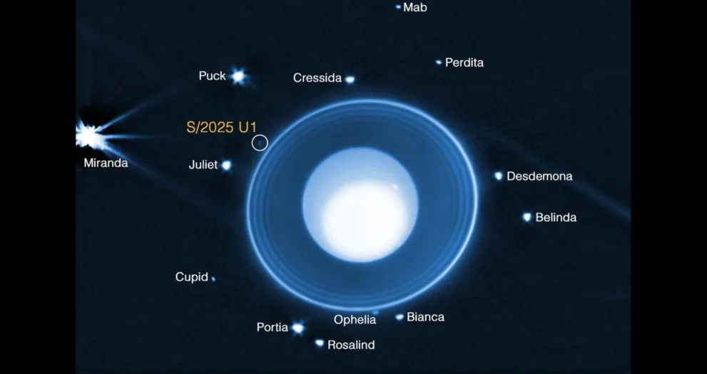 A Voyager perdeu, mas o James Webb descobriu a lua oculta de Urano