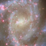 Deslumbrantes flores de galáxias com nebulosas rosas na nova imagem do Hubble