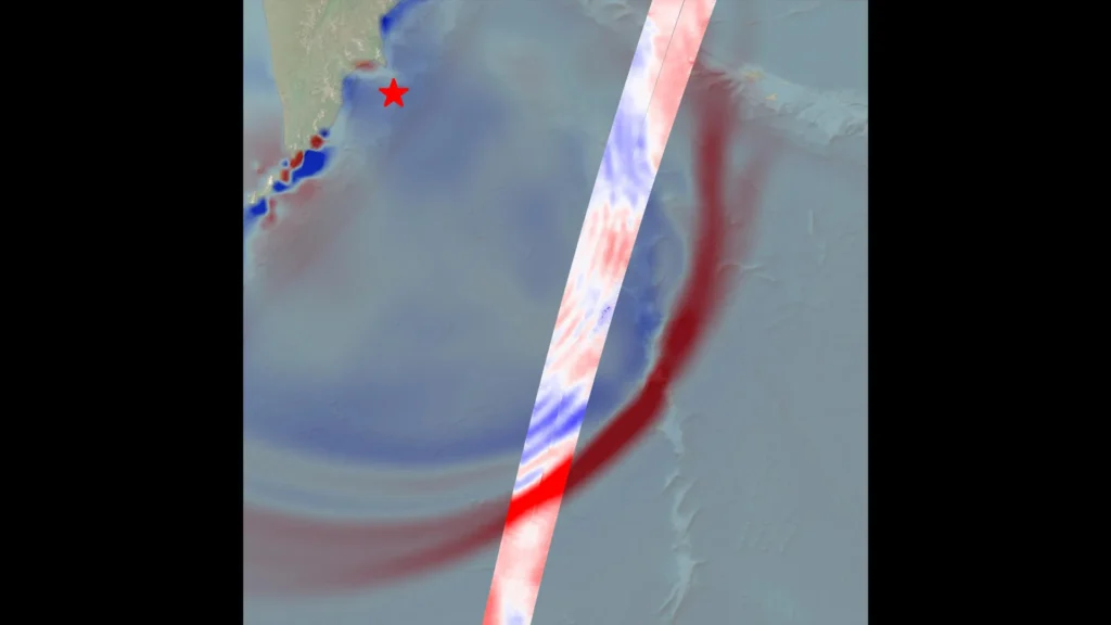 O Satélite SWOT da NASA Captura o Tsunami do Mega-terremoto de Kamchatka em Detalhes Impressionantes