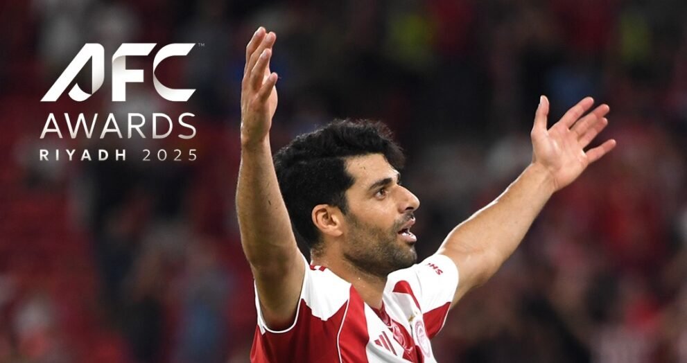 Mehdi Taremi na disputa pelo prémio de Melhor Jogador Asiático