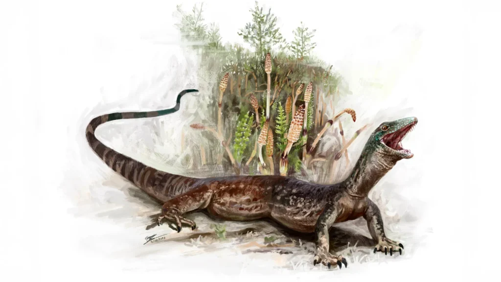 Cientistas descobrem um misterioso lagarto jurássico com mandíbulas de cobra