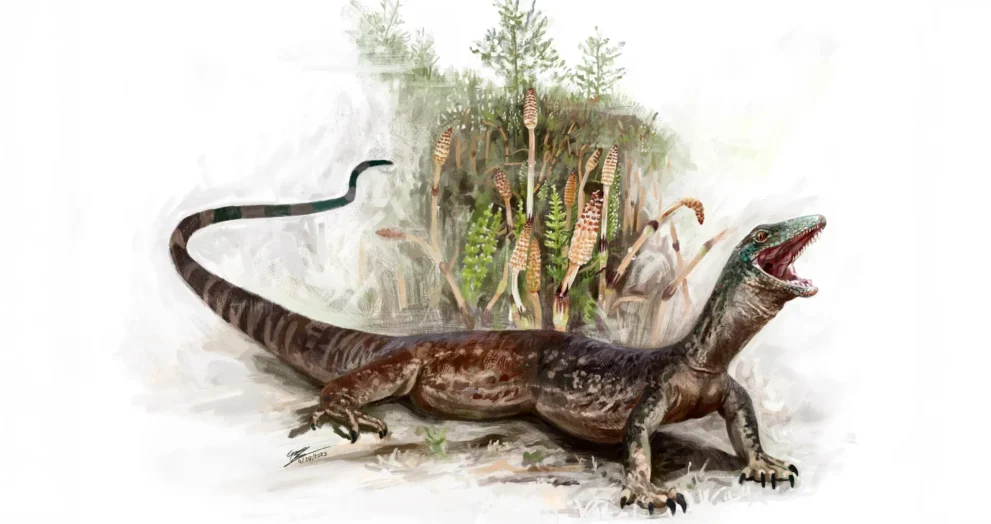 Cientistas descobrem um misterioso lagarto jurássico com mandíbulas de cobra
