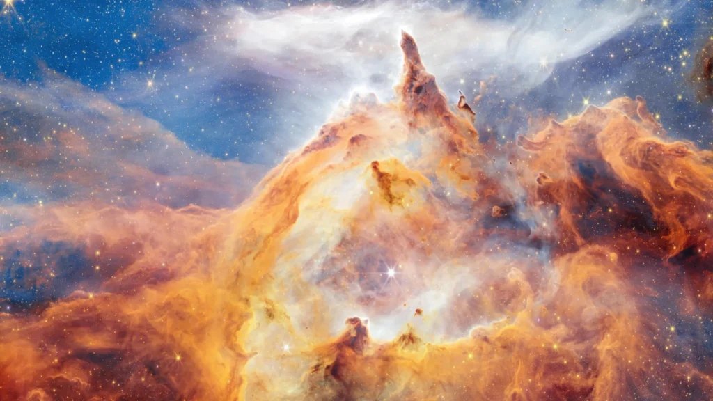 Milhares de estrelas recém-nascidas brilham na visão da Nebulosa Lagosta de Webb