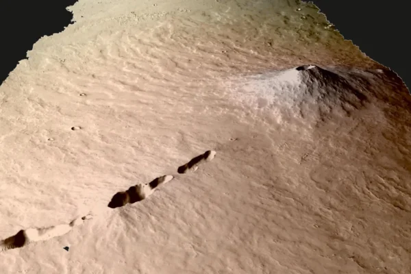 O jovem vulcão em Marte oculta um poderoso motor de magma sob a superfície