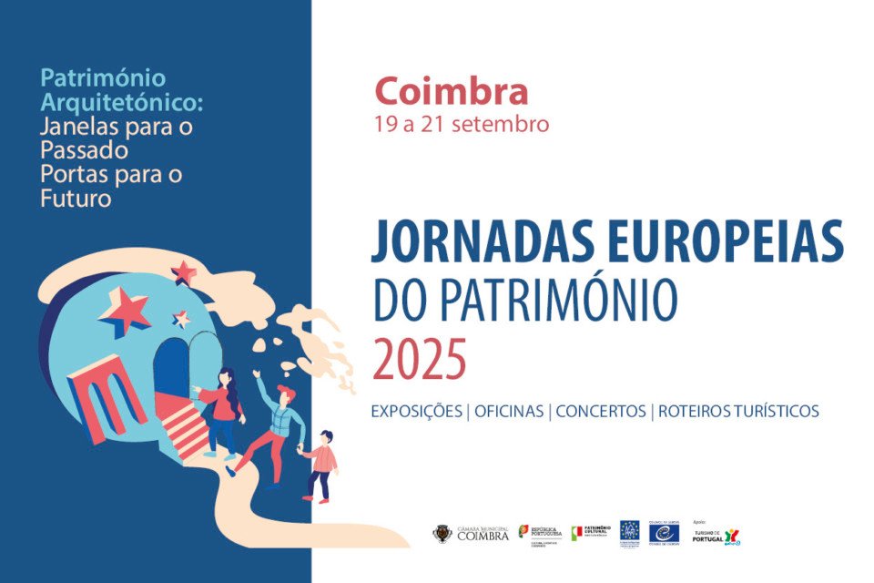 CM de Coimbra participa nas Jornadas Europeias do Património de 19 a 21 de setembro