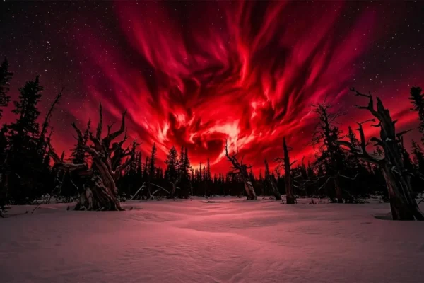 Tempestade Solar Mortal de "Céu Vermelho" Descoberta em Árvores Antigas de 800 Anos atrás