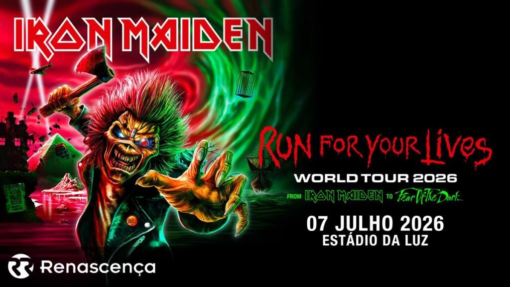 Iron Maiden se apresenta no Estádio da Luz em julho do ano seguinte.